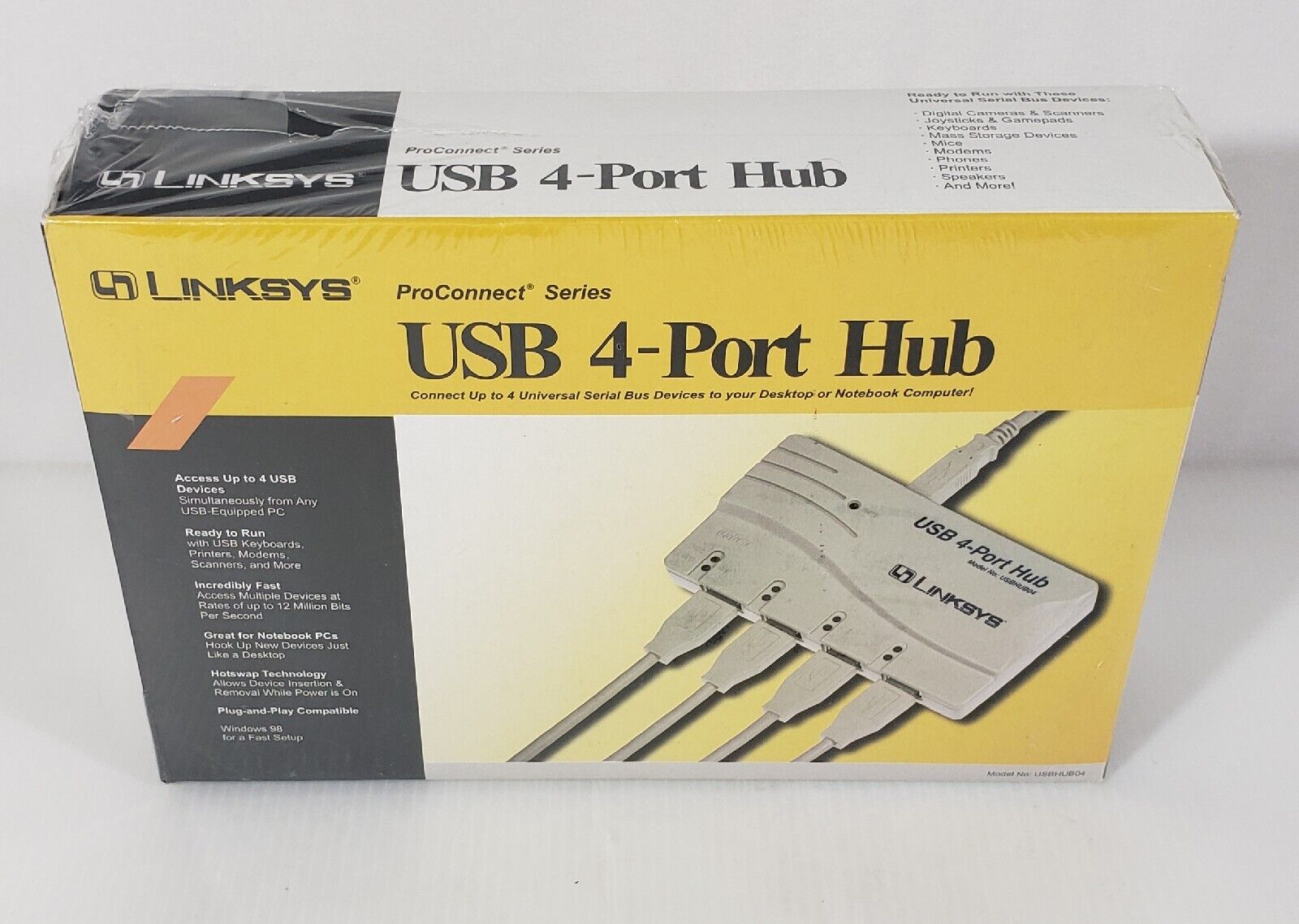 Linksys ProConnect USB 4-Port Hub, NEW SEALED