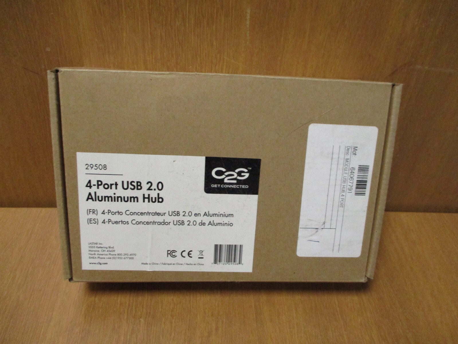C2G 4-PORT USB 2.0 ALUMINUM HUB CHROMEBOOK/LAPTOP/DES MODEL#29508, 100% New