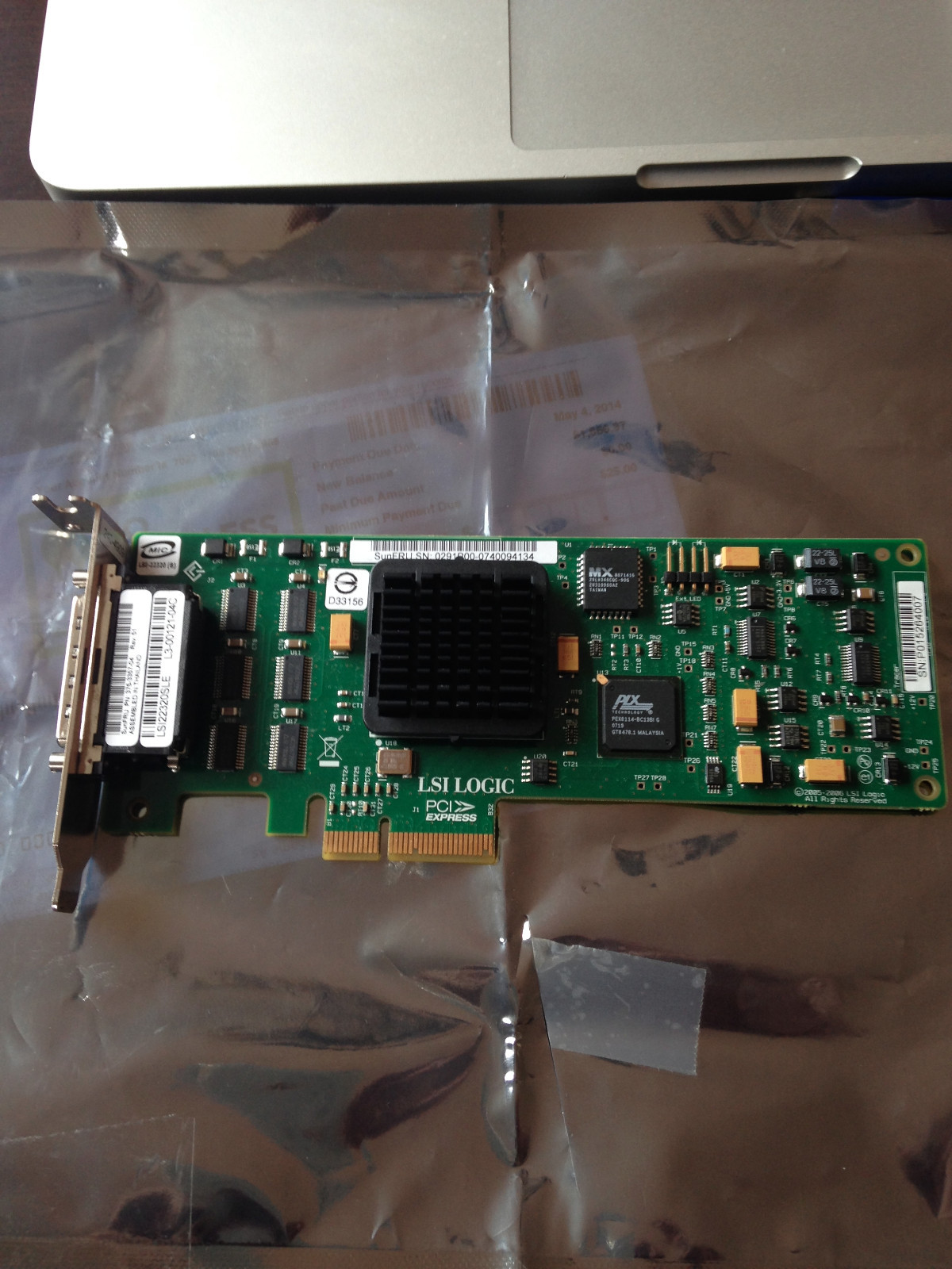 SUN Oracle LSI LSI22320SLE Dual Channel Ultra320 LVD SCSI PCI CARD 375-3357-04