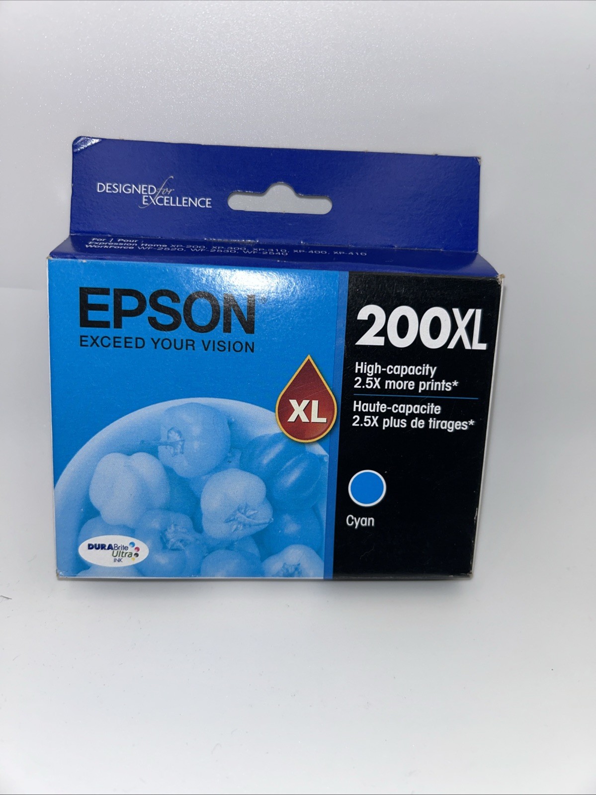 EPSON 200XL DURABrite Ultra-Ink High Capacity Cyan Cartridge Best By 01/2026