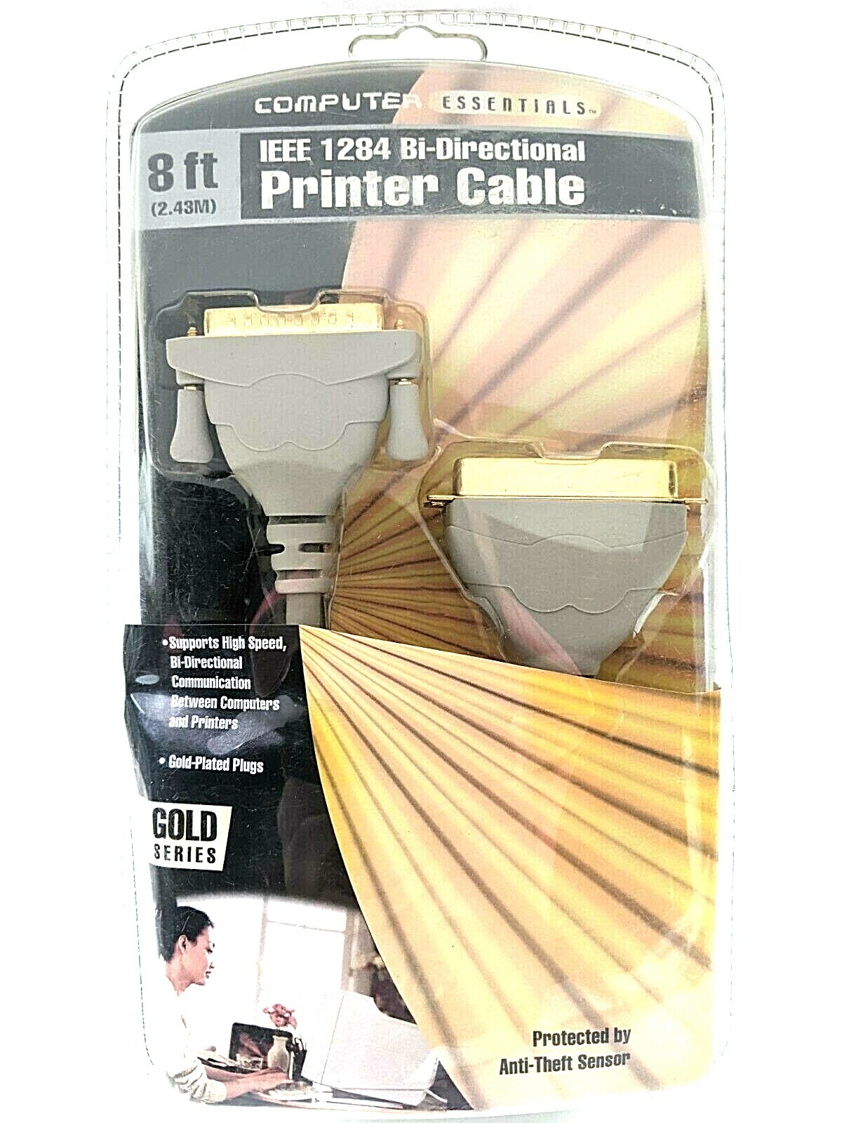 Computer Essentials IEEE 1284 Bi-Directional Printer Cable w/Gold Plated Plugs