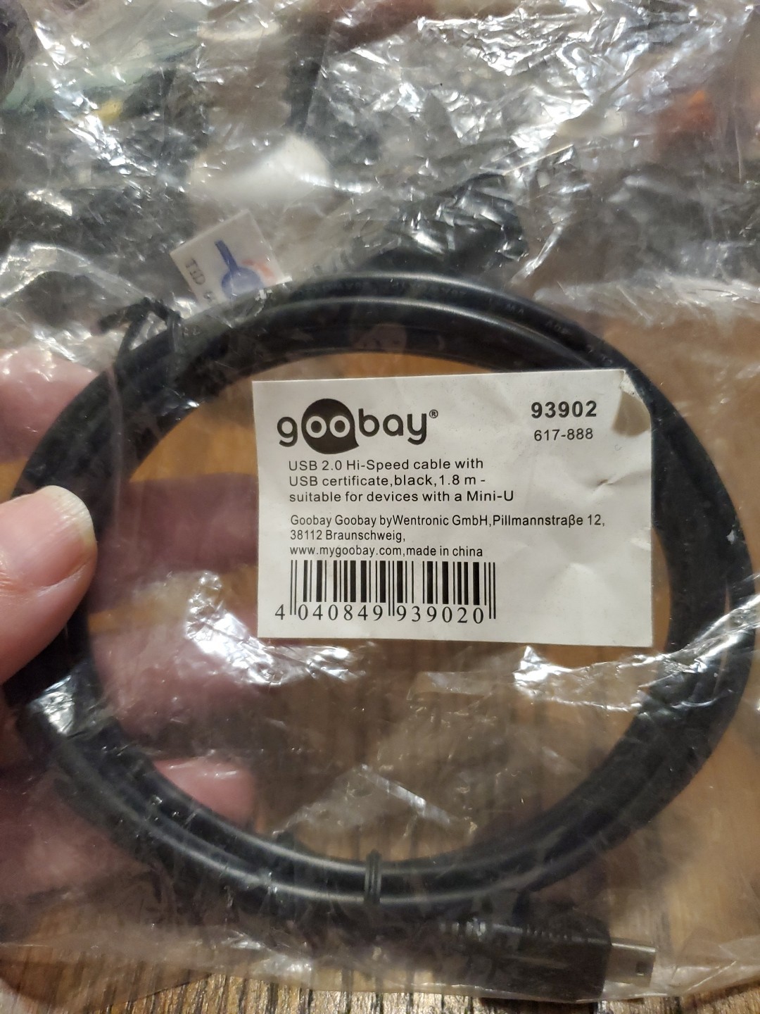 GOOBAY 93902 Cable High Speed New Old Stock 2.0 USB For Mini U Device