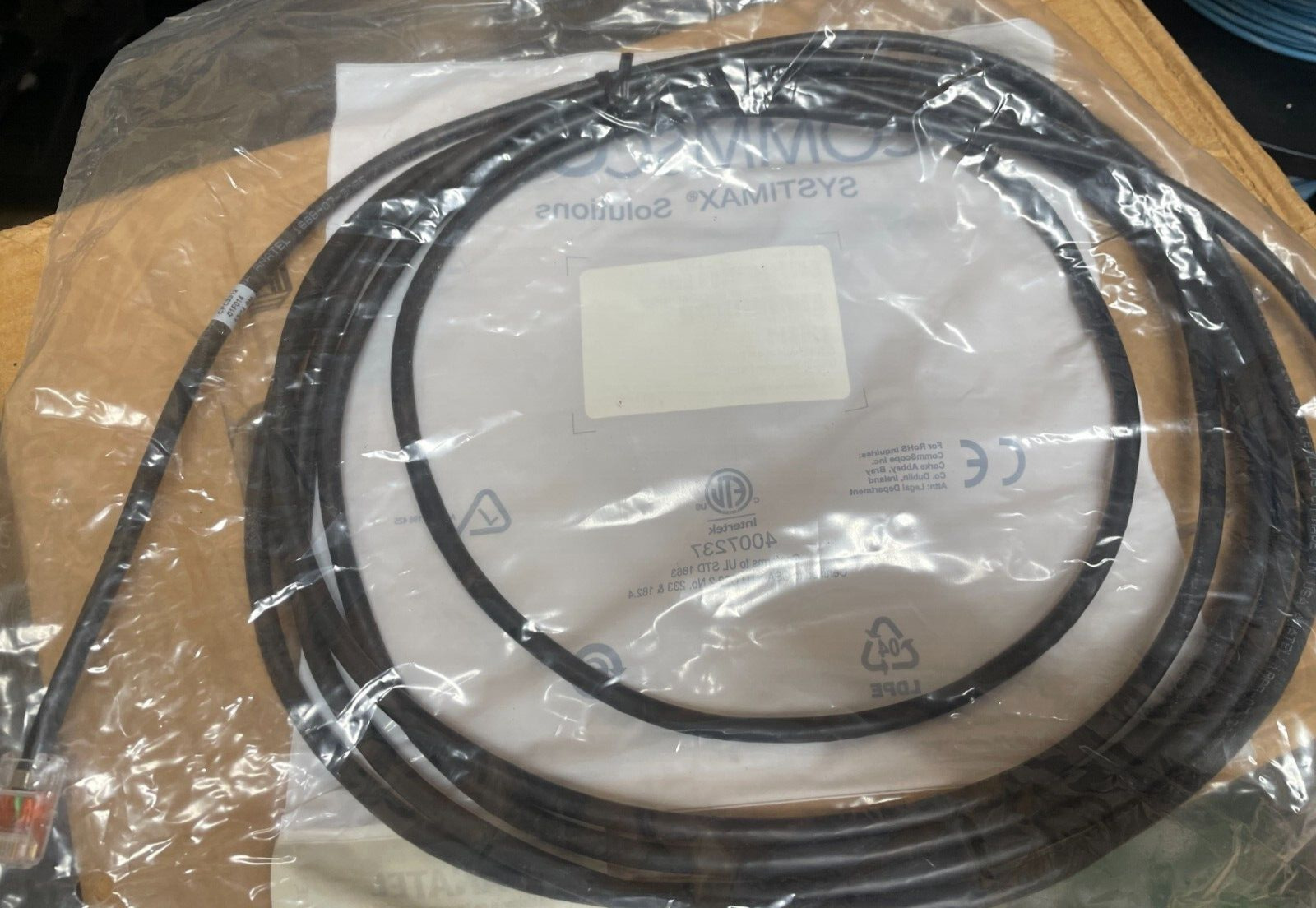 CommScope Systimax Solutions Patch Cable Black 14ft U/UTP Modular Cord CAT New