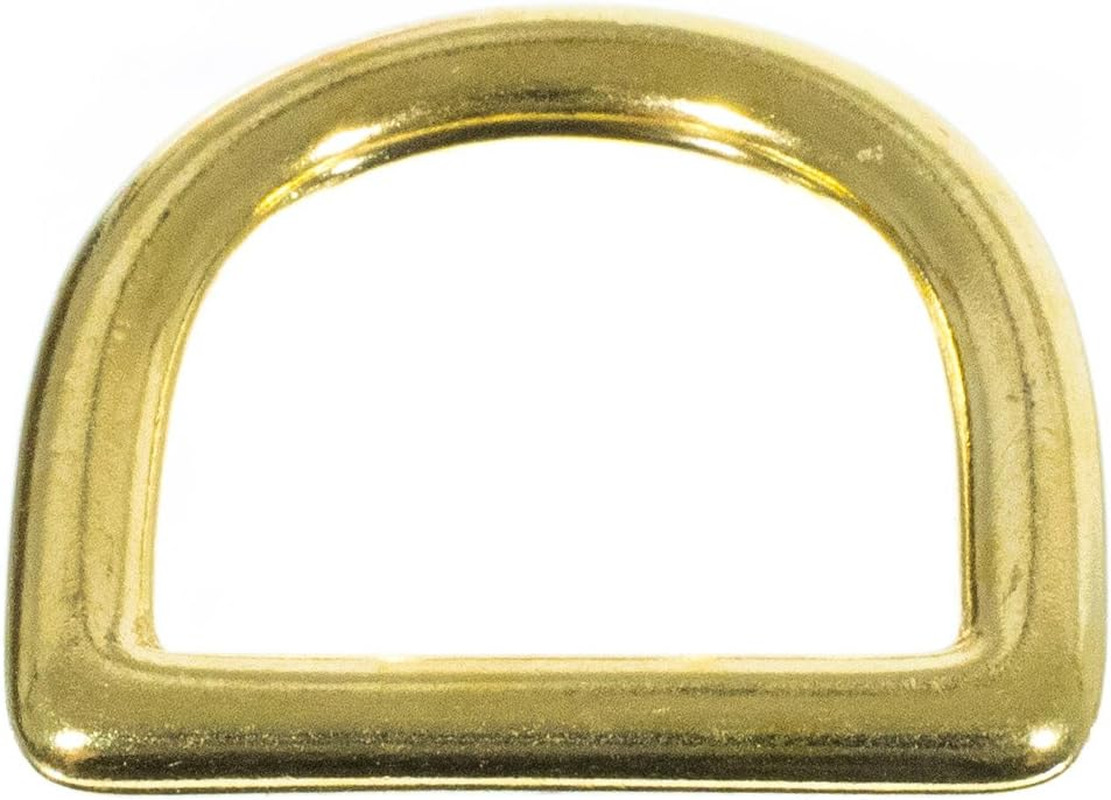 Brass D-Ring – 1 Inch (Inside) – Comes in Packs of 2, 5, 10, 15, 20 and 25 – DIY