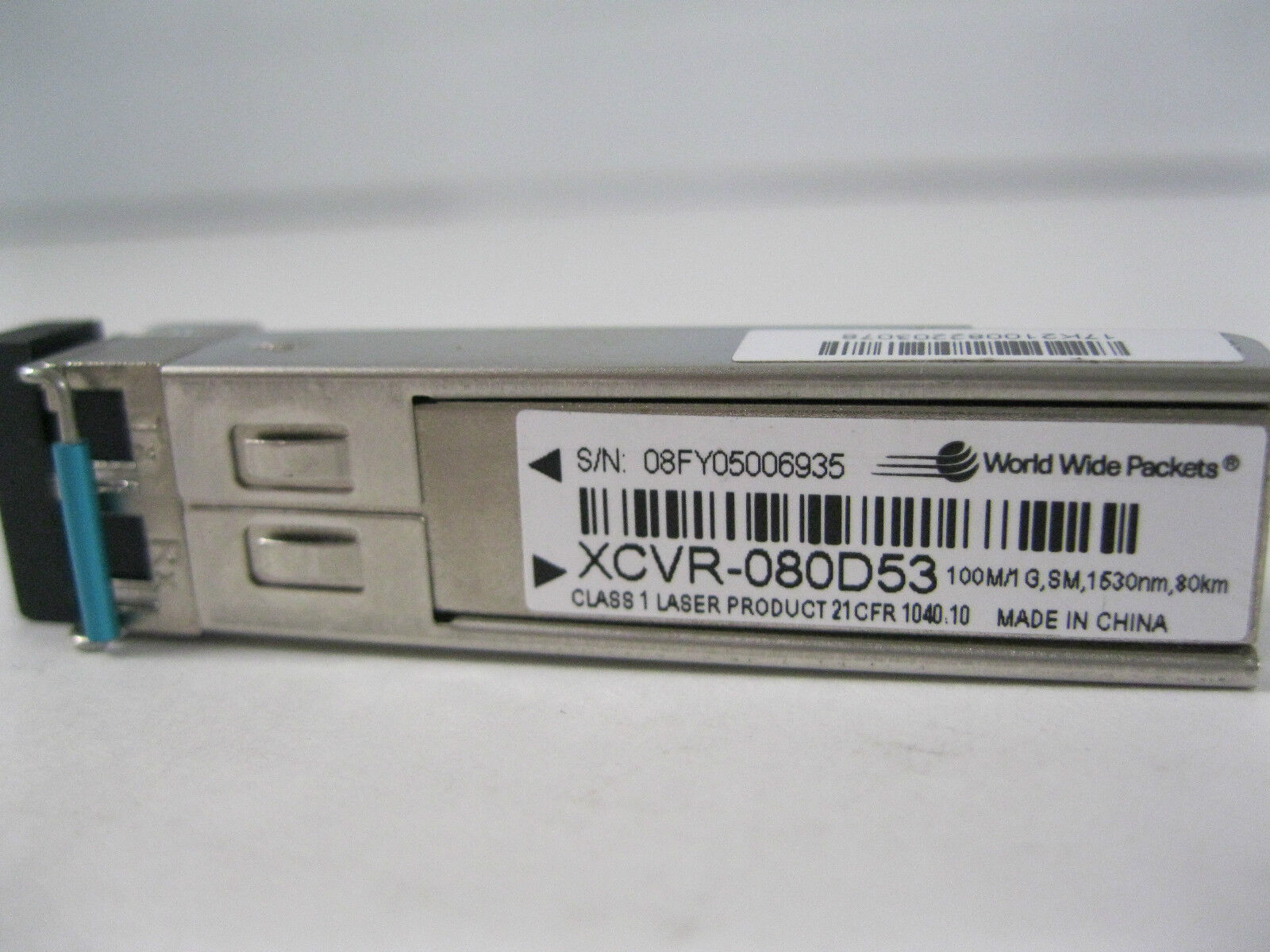 New XCVR-080D53 World Wide Packets 100M/1G SM 1530nm 80km SFP Ciena