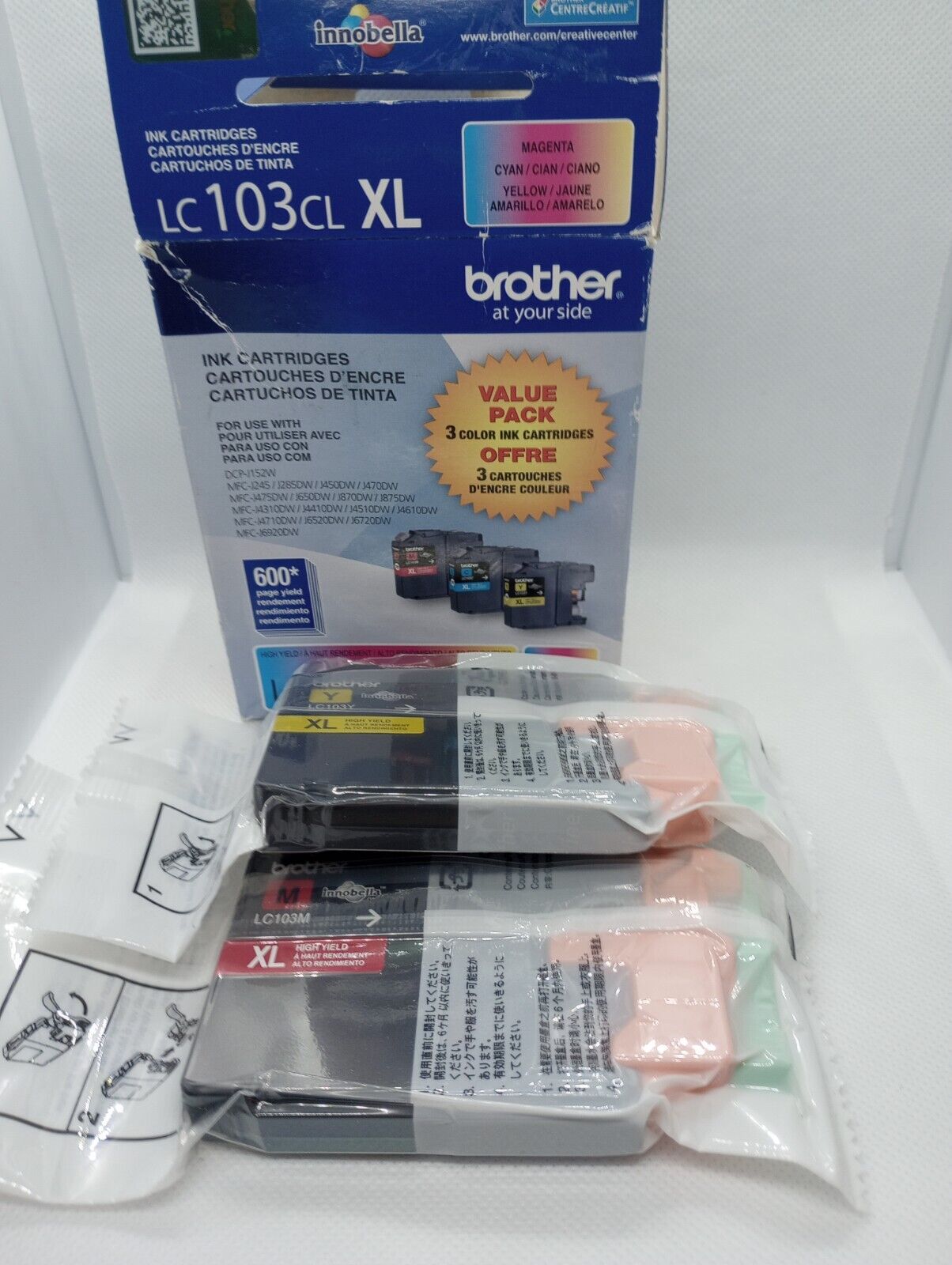 LC103CL XL Yellow and Magenta Ink Cartridges Exp 10/2019