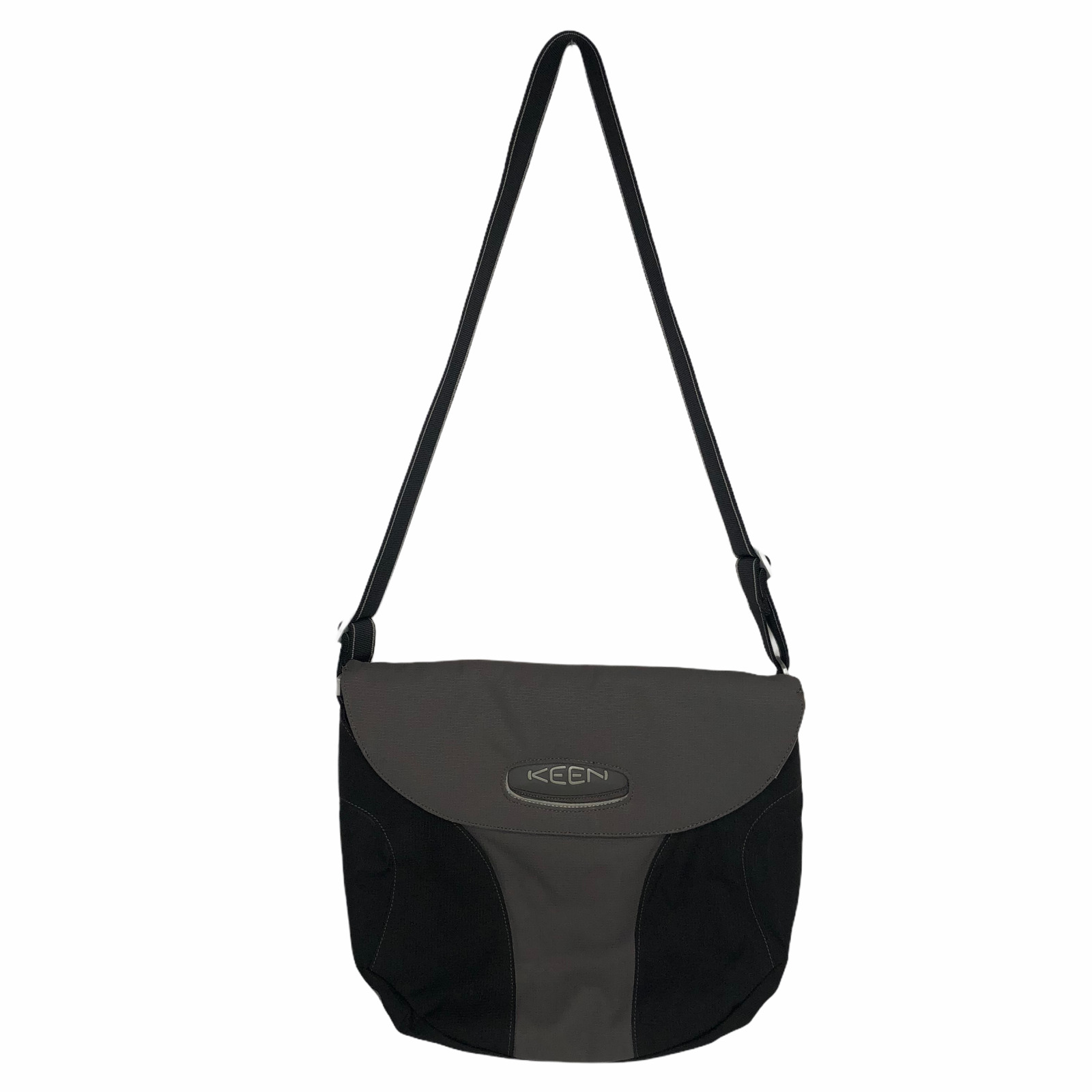 Keen Messenger Bag Laptop Cross Body Bag Black Flip Over Magnetic Closure EUC 