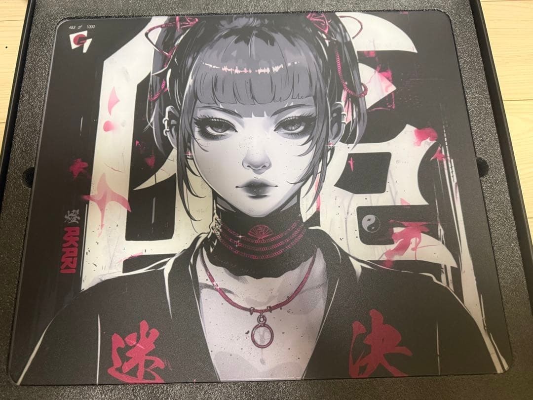 GLSSWRKS Akari Premium Glass Mousepad Gaming Mousepad Used w/ BOX From Japan