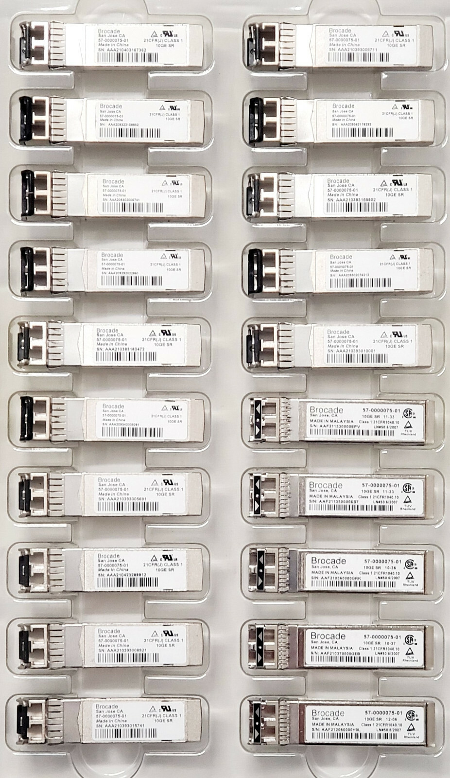 Brocade 10GbE SFP+ SWL Transceiver XBR-000180 57-0000075-01