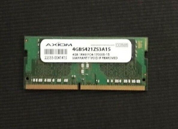 4GBS421ZS3A15 GENUINE AXIOM LAPTOP MEMORY 4GB DDR4 PC4-17000S-15 (CA610)