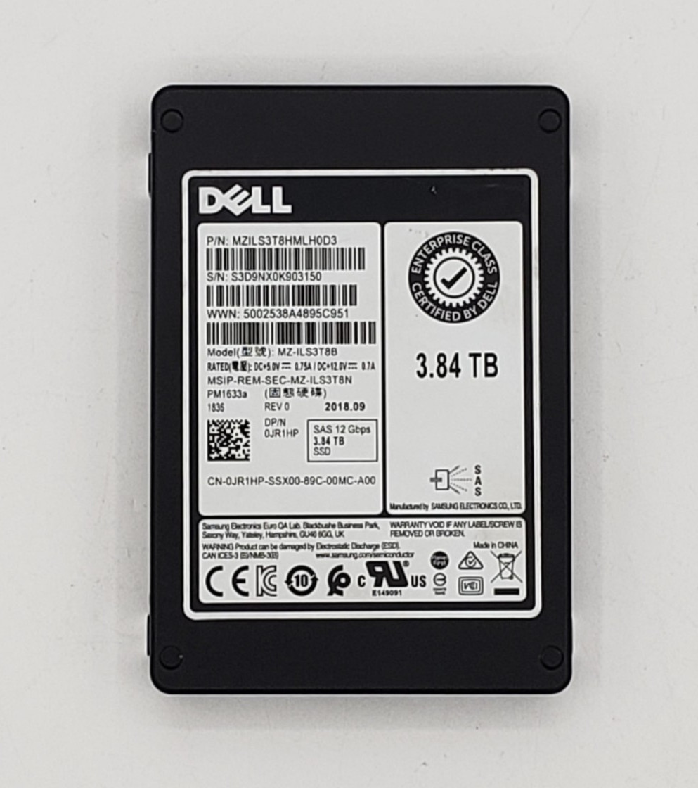 DELL 3.84TB 2.5" 12Gbps SAS SSD MZ-ILS3T8B