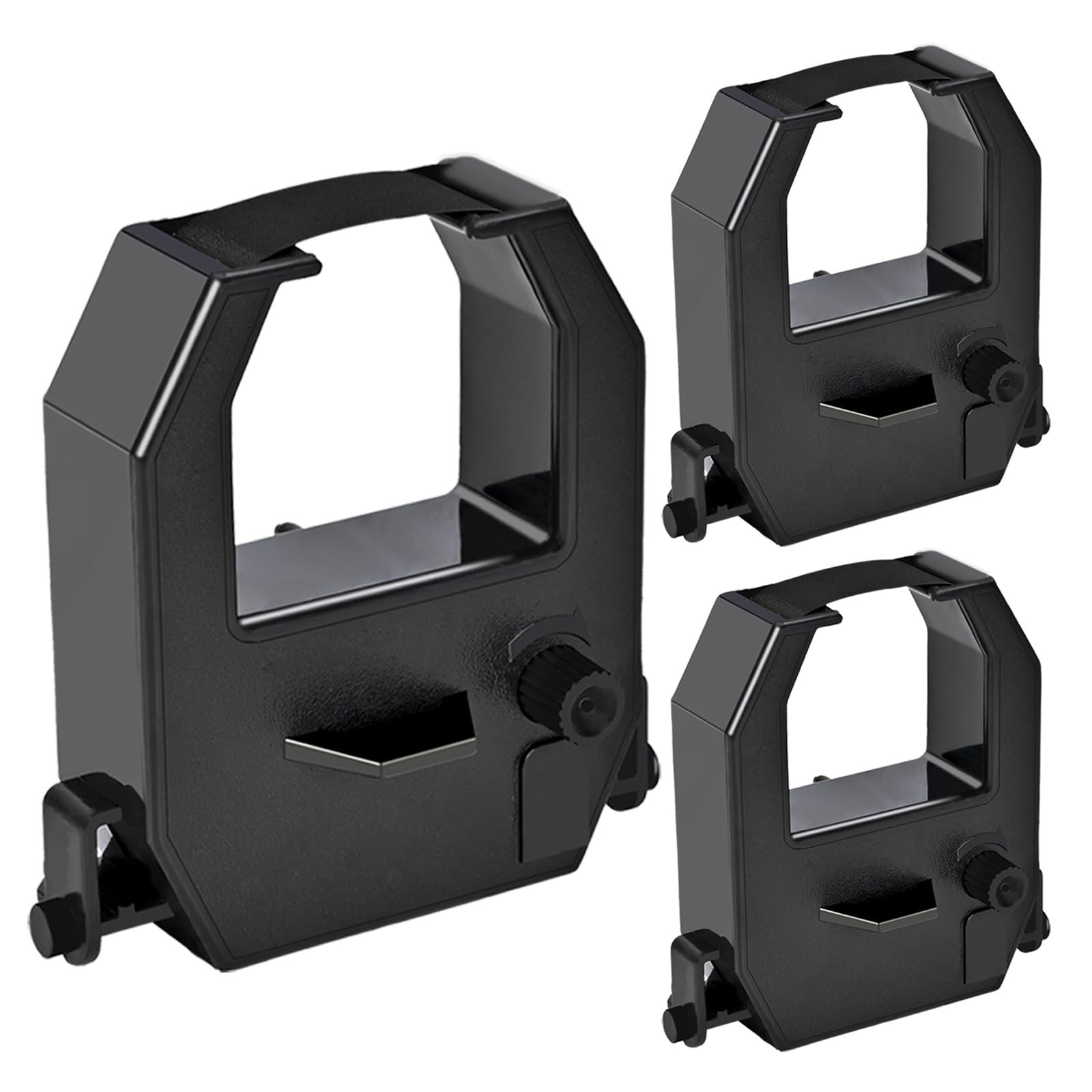 3 Pack Amano Time Clock Ribbon Replacement for PIX/TCX All Models Black Ink