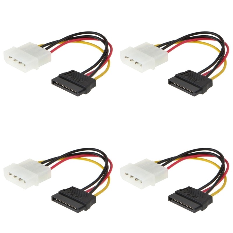 4Pin to 15Pin Female Power Converter Adapter Cable Power 15p to 4p Converter