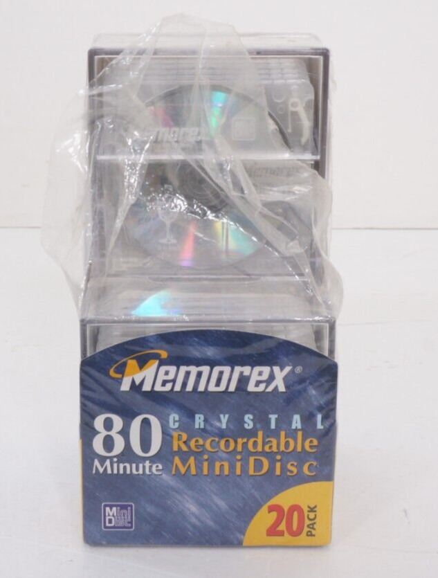 Memorex Crystal 80 Minute Recordable Erasable MiniDisc 15 Pack