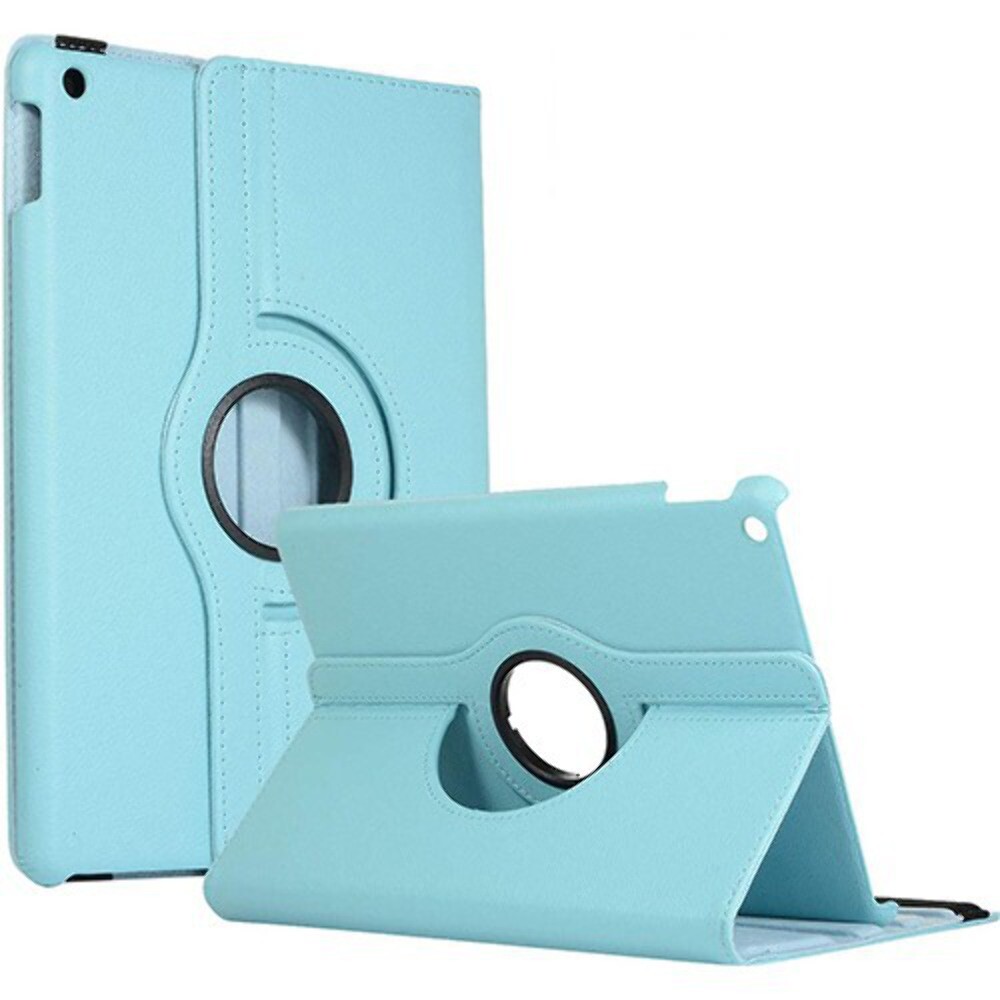 Leather Flip 360° Rotating Portfolio Case Cover for iPad Air 1/Air 2 LIGHT BLUE