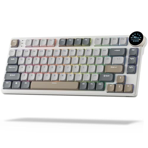 RK ROYAL KLUDGE  N80 Low Profile Mechanical Keyboard - N80-SANDY/GRAY