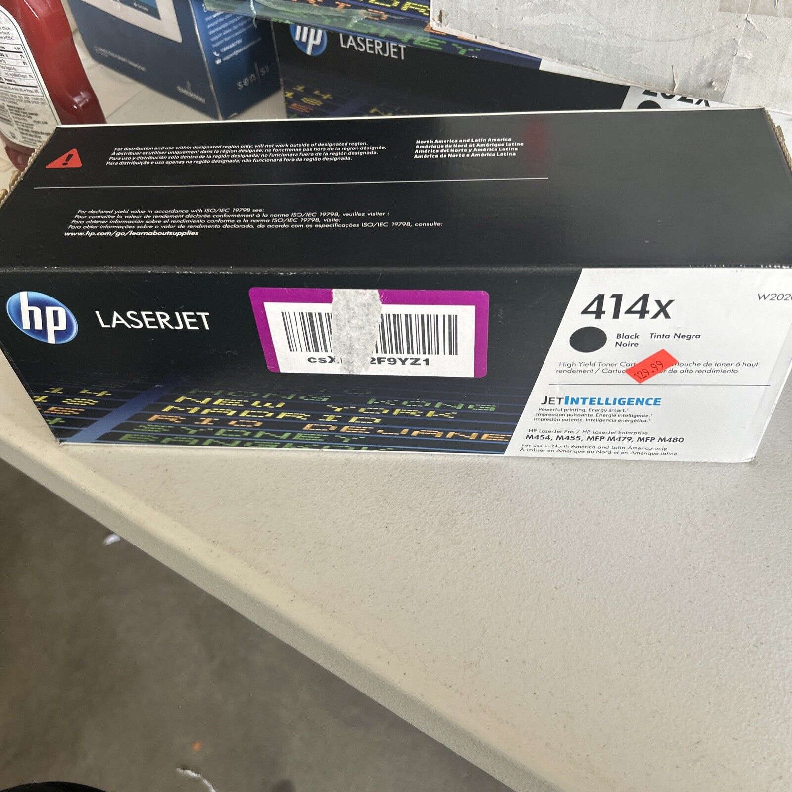 HP W2020X 414X Black Hi Yield Cartridge For M454 M479 Genuine New OEM Open Box