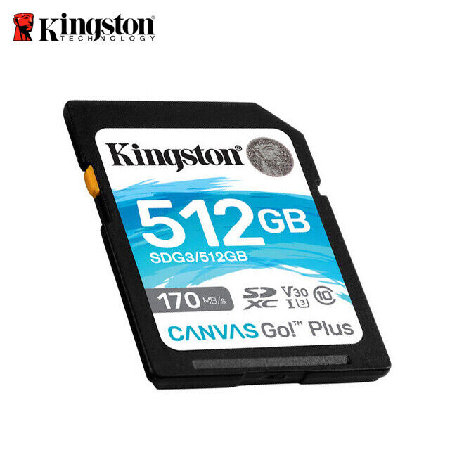 Kingston SDXC 512GB NEW Canvas Go Plus C10 U3 V30 SDG3/512GB Tracking Included