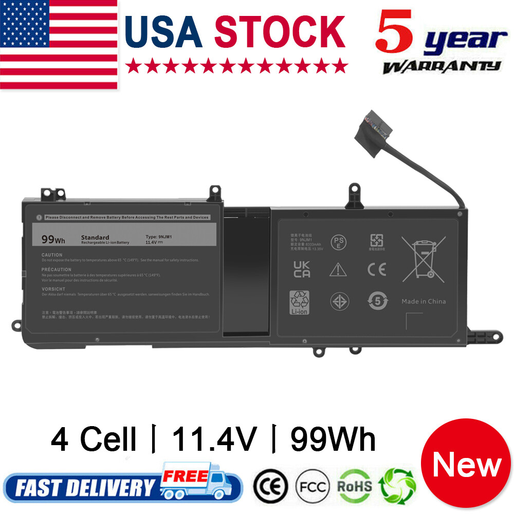 9NJM1 Battery for Dell Alienware 15 17 R3 R4 R5 44T2R 09NJM1 HF250 MG2YH 0546FF