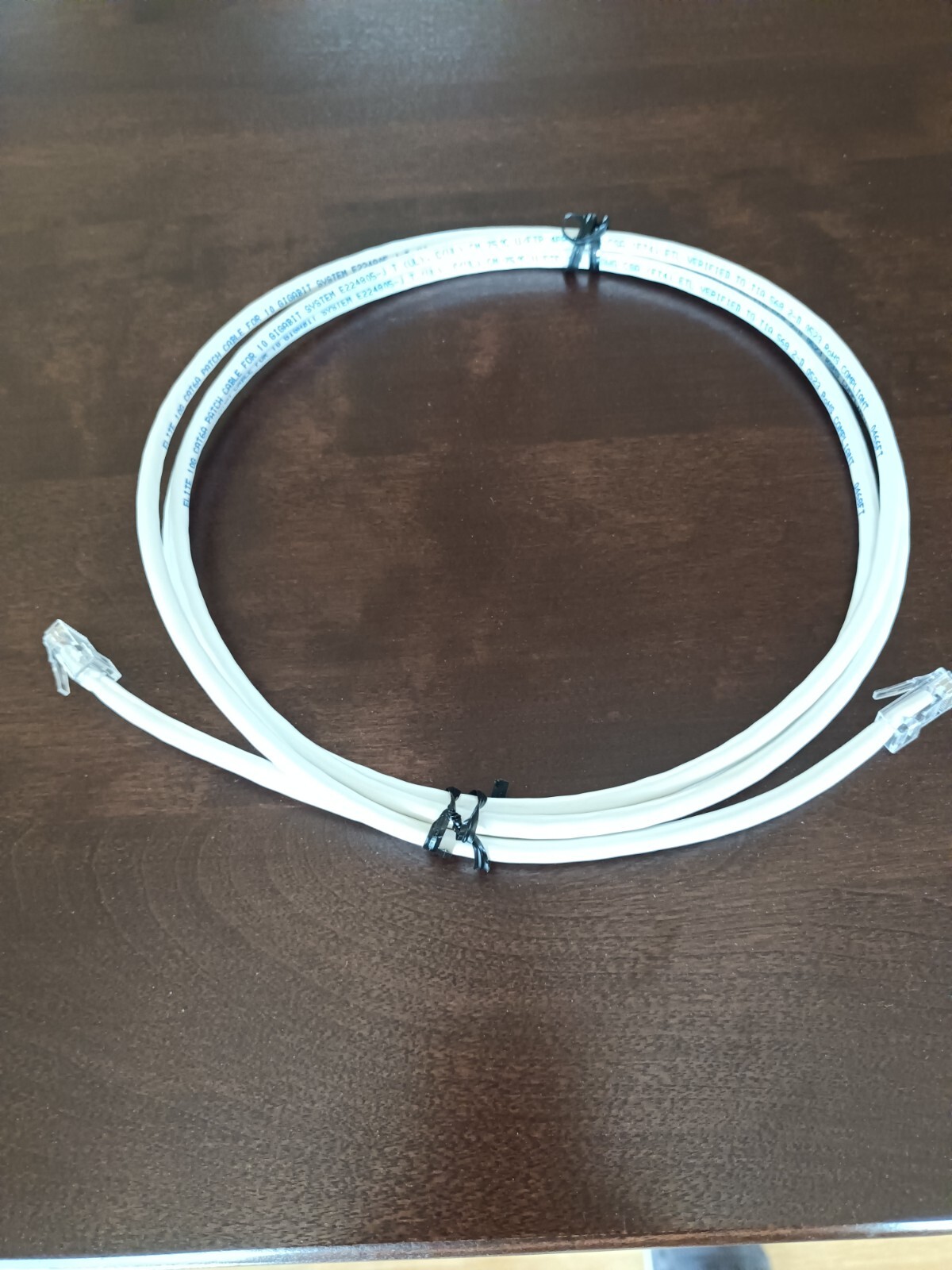 Cat6A 10 Gigabit Patch Cable Non-Booted White 5' QUIKTRON/LEGRAND