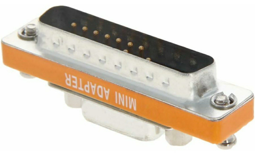 Mini DB25 Male to DB9 Female Adapter Connector Changer Serial Port RS-232 2 Pack
