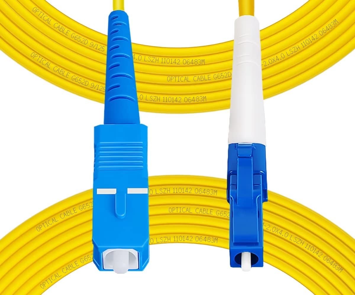 50m 165ft SC to LC Fiber Patch Cable OS2 Single Mode Simplex 9/125m LSZH