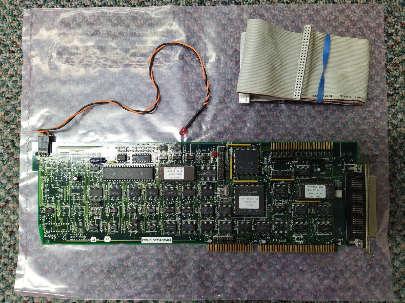 Adaptec AHA-1542A  -16 Bit ISA SCSI Controller Card - VINTAGE
