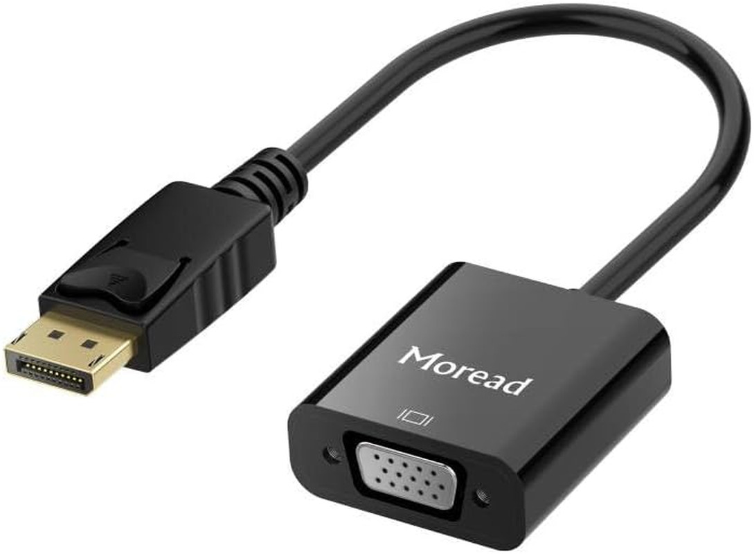 Displayport (DP) to VGA Adapter, Gold-Plated Display Port to VGA Adapter (Male t