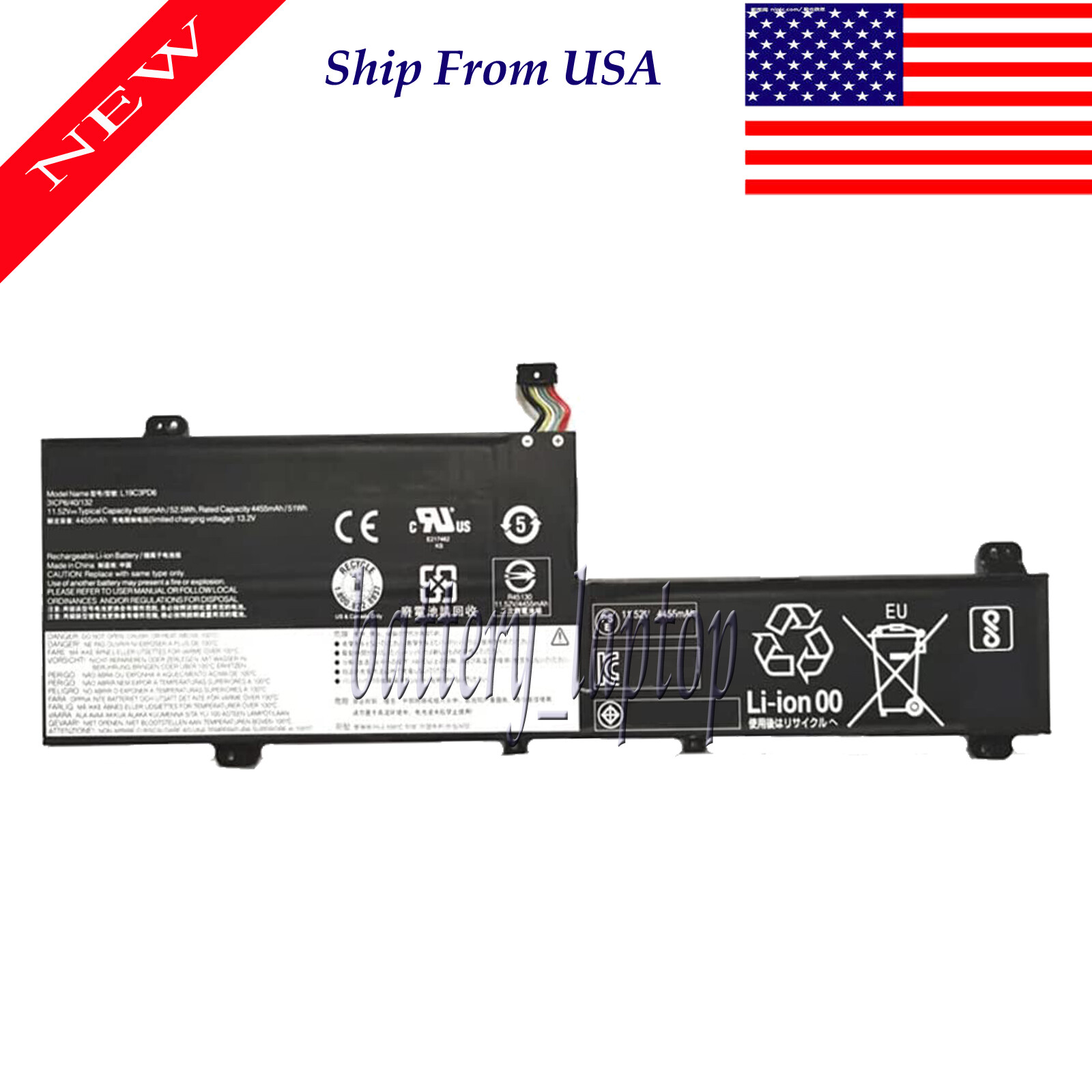 Battery For Lenovo ideapad Flex 5-15ITL05 5-15ALC05 5-15IIL05 L19L3PD6 L19C3PD6 