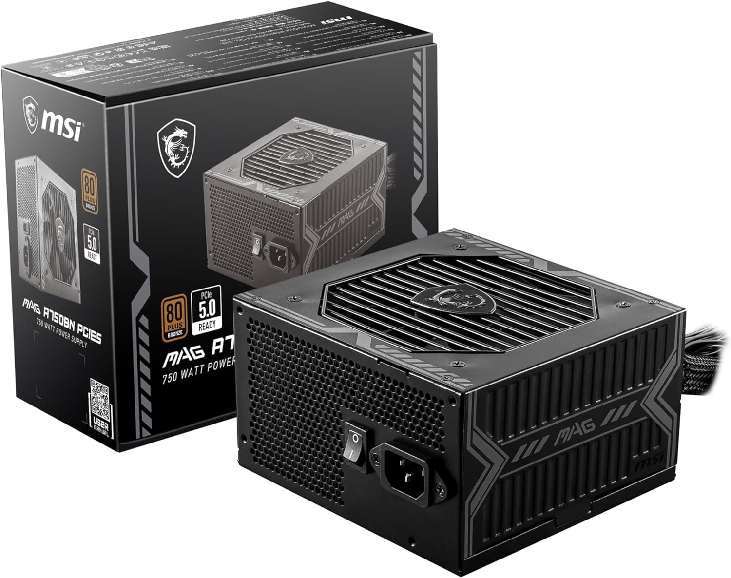 MAG A550BN Gaming Power Supplyr - 80 plus Bronze Certified 550W - Compact S