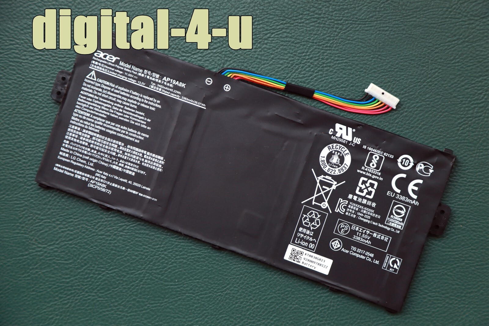 AP19A8K Genuin Battery For Acer Chromebook Spin 311 cp311-1hn-c2dv cp311-2h-c679
