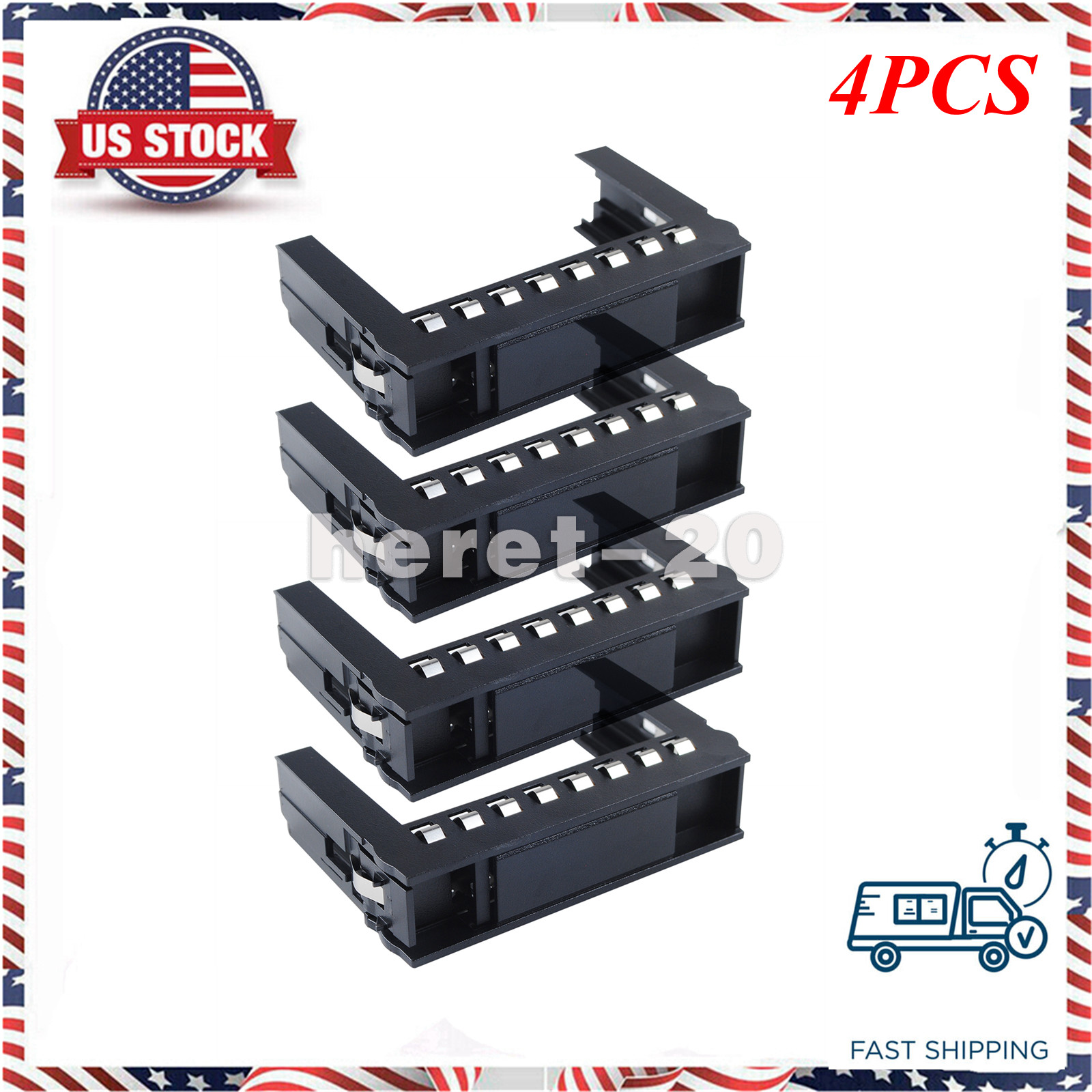 4PCS F3F7V For Dell PowerEdge R440 R540 R640 R740 R740xd LFF 3.5'' HDD Bay Tray 