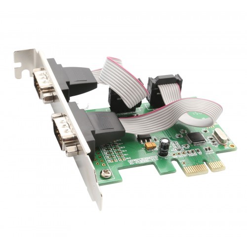 Syba SI-PEX15037 2 Port DB9 Serial PCI-e 1.0 x1 Controler Card