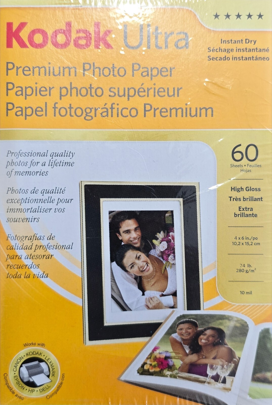 New Kodak Ultra Photo Paper Ultra Premium Photo 4X6 Inch Paper 60 sheets