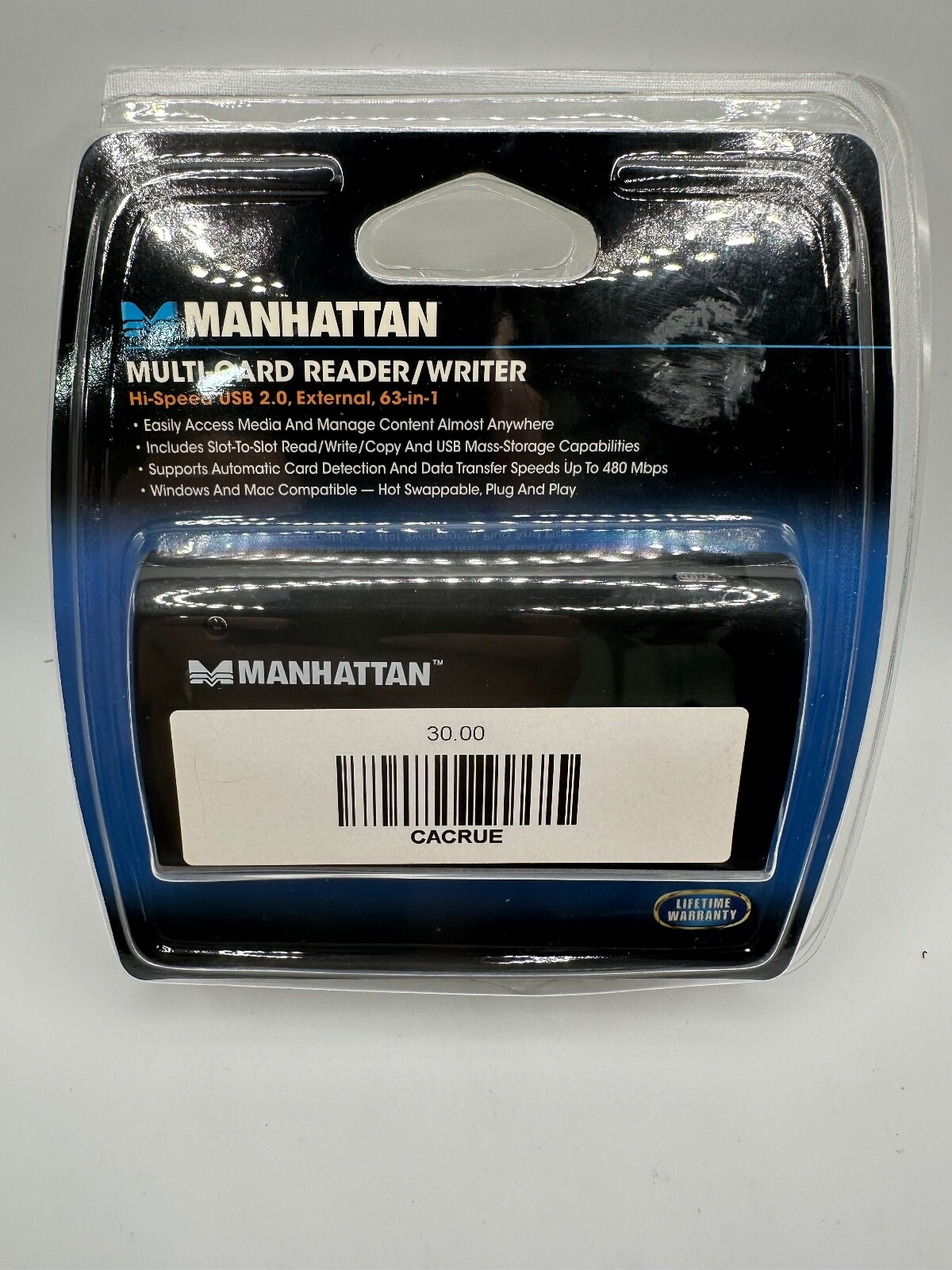 Manhattan Multi-Card Reader/Writer 63 in 1 High Speed USB 2.0 External