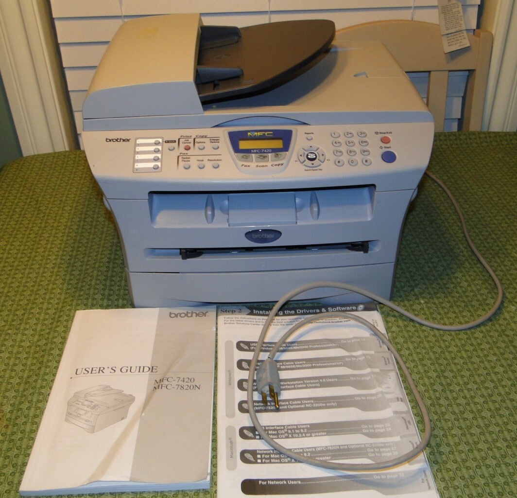Brother MFC-7420 All-In-One Laser Printer New Drum/Used Toner Included. NICE