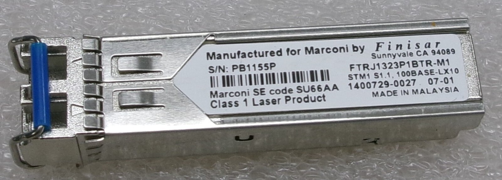 Finisar Marconi SE code: SU66AA Transceiver Module FTRJ1323P1BTR-M1 #671M