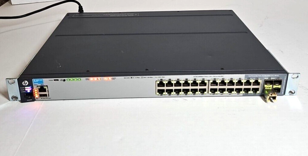 HP J9726A 2920-24G 24 PORT GIGABIT MANAGED L3 SWITCH 4x SFP W/RACK EARS 