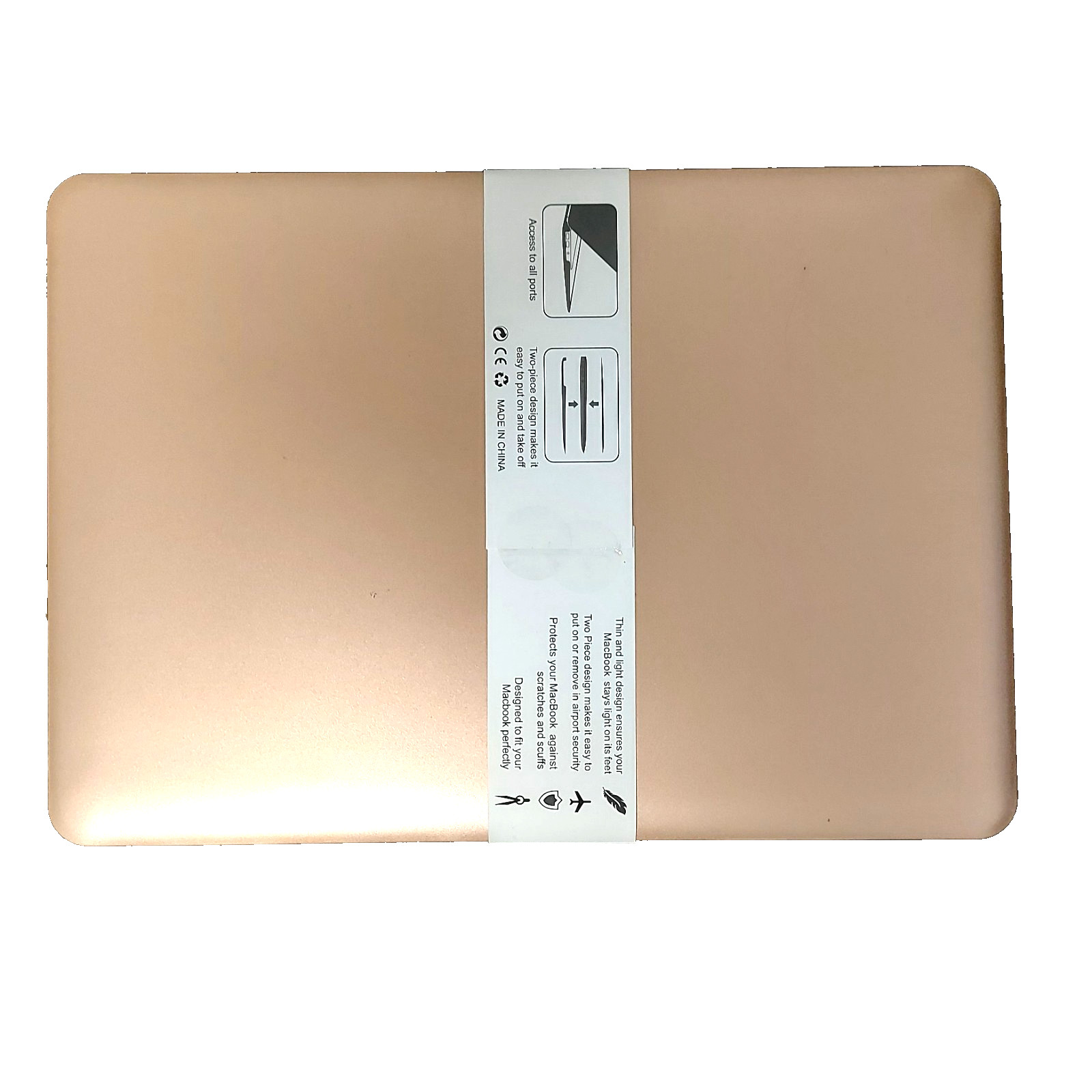 Rose Gold Hard Shell Case for 13.3" MacBook Air Slim Two-Piece Protective Cover
