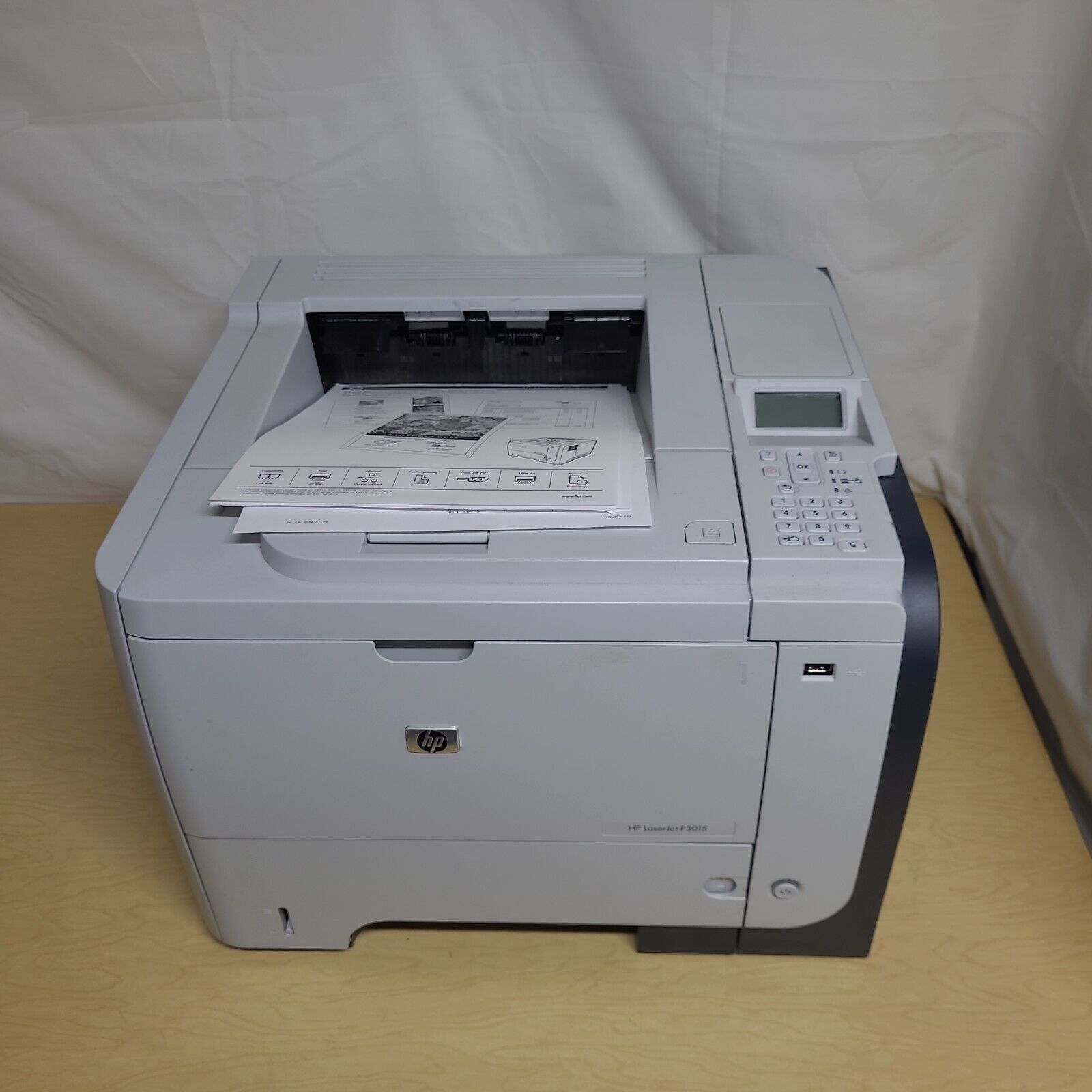 HP LaserJet P3015DN P3015 Monochrome Printer Duplex Network W/ Toner 14k Pages