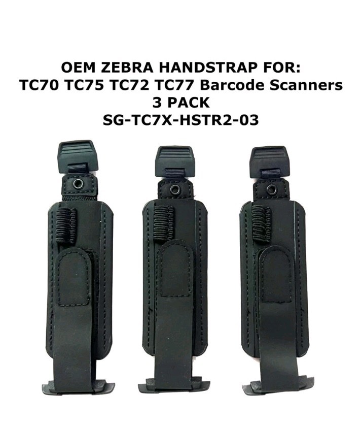 Zebra SG-TC7X-HSTR2-03 Hand Strap 3 Pack 0.8" Height x 2.5" Width x 5.5" Length