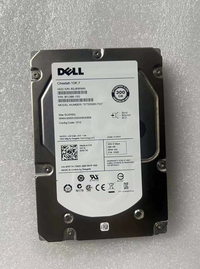 Used Dell F617N 0F617N Cheetah ST3300657SS 15K.7 300GB 6G 3.5 SAS HDD HARD DRIVE