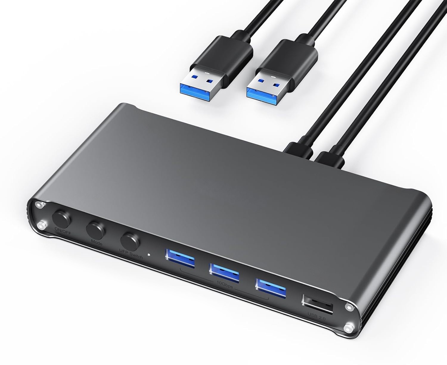 HMDI KVM Switch - USB 3.0/2 - 10 Gbps - 4K@30Hz - Dual Host, 1 Monitor - UTK-NA