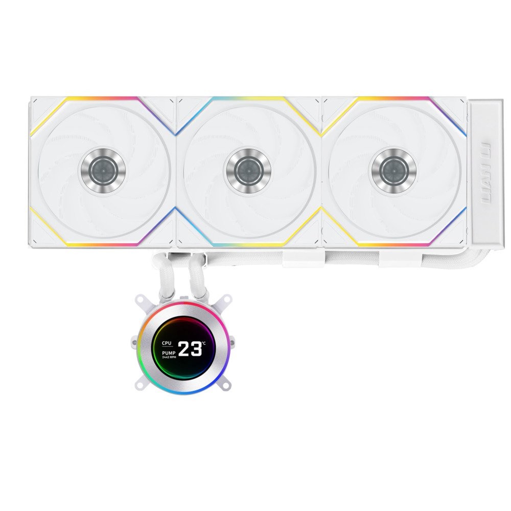 Lian Li HS2LCD36TW FAN-H23TW2 Hydroshift II 360 TL RGB 2.1" LCD AIO CPU Cooler