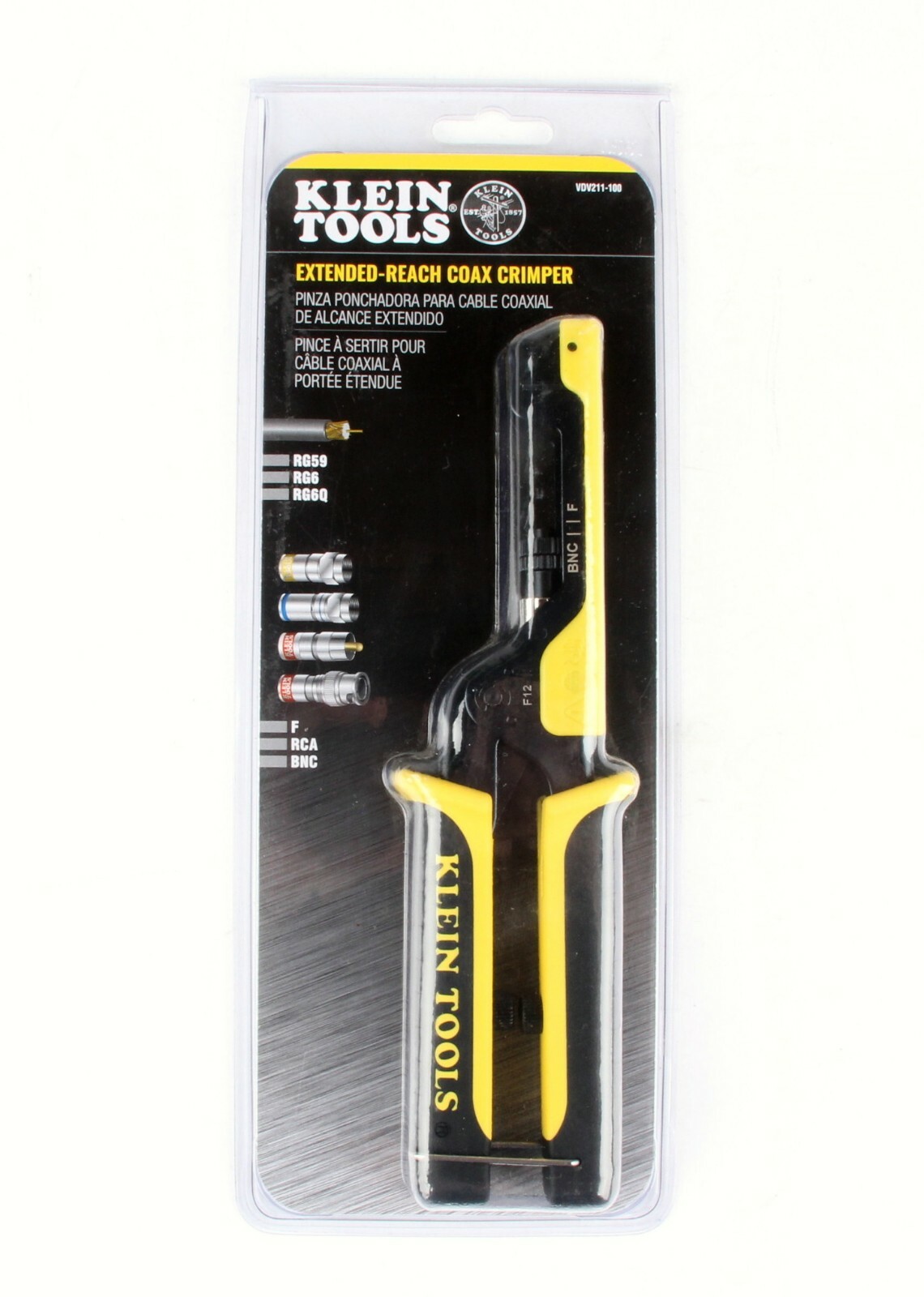 *Klein Tools VDV211-100 Extended-Reach Coax Crimper  ~