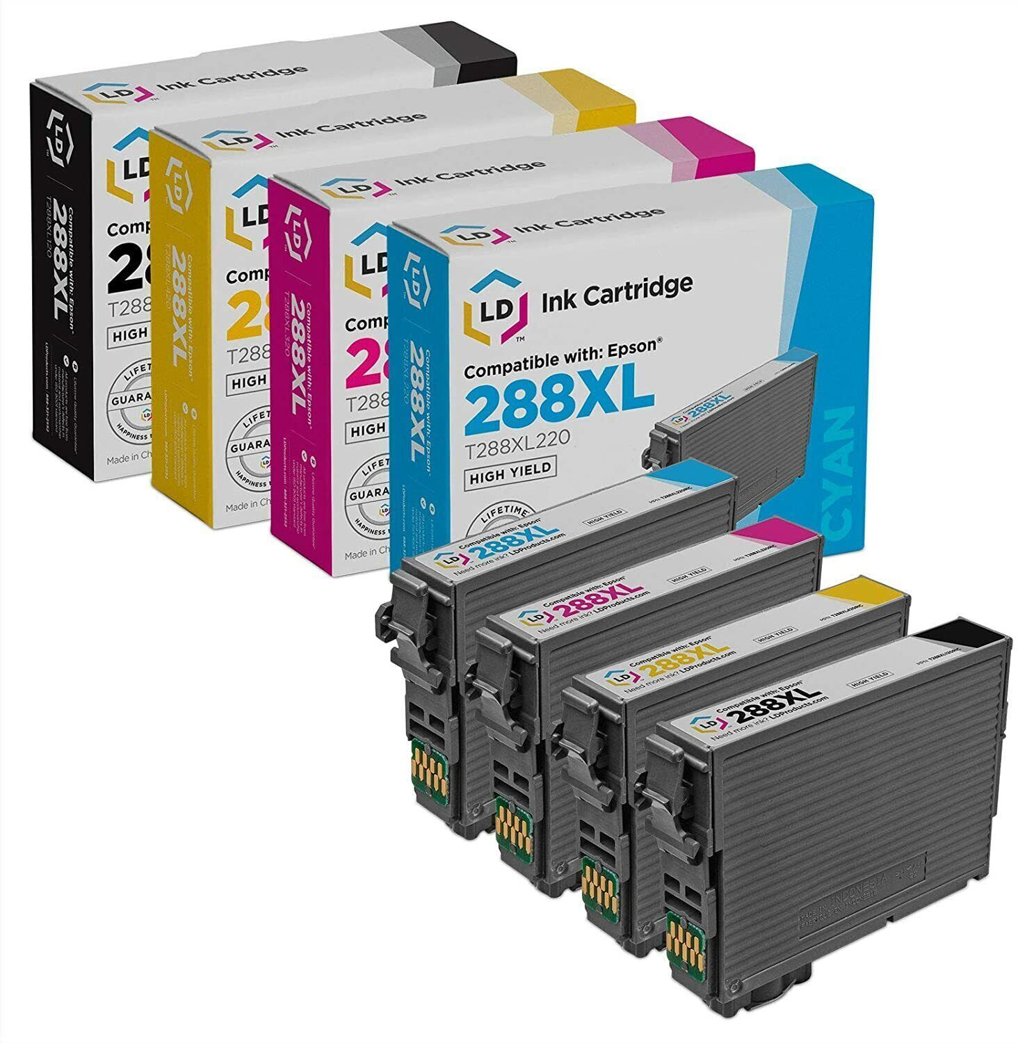 LD REMAN Ink Cartridges for Epson 288XL T288XL 288 XL T288XL120 XP-430 XP-434