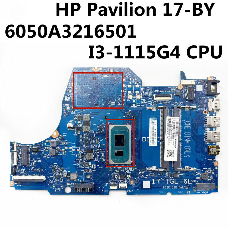 For HP Pavilion 17-BY Laptop Motherboard 6050A3216501 Mainboard CPU I3-1115G4