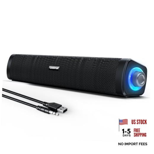 USB Computer Speakers,Computer Speakers with 3.5 mm aux,Wired USB Powered &