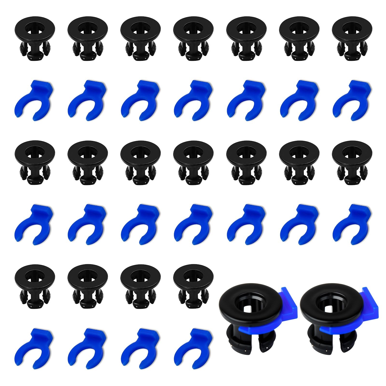 40PCS Bowden Tube Coupler Set 1.75 Coupling Collet Clamp Clip 3D Printer 4 mm