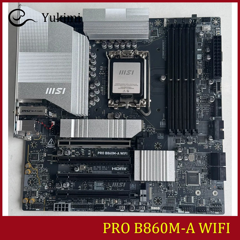 FOR MSI PRO B860M-A WIFI LGA 1851 DDR5*4 256GB mATX Ｍotherboard Test OK